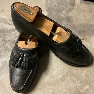Tacco Black Tassel Loafers for Men